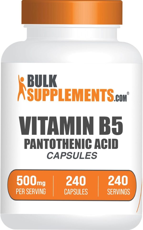 Vitamina B5 (Ácido Pantoténico 500 mg | 250 capsulas