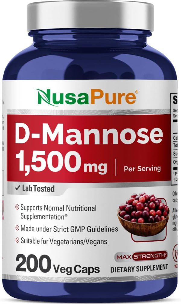 D Mannose 1500mg | 200 capsulas