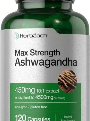 Ashwagandha 450mg (extracto 10:1) – 120 cápsulas