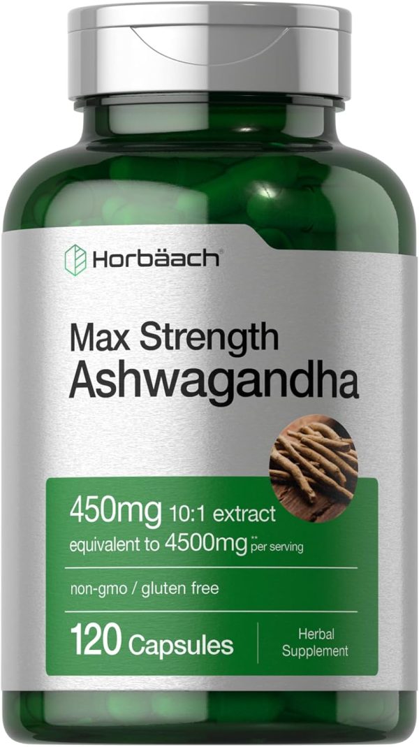 Ashwagandha 450mg (extracto 10:1) – 120 cápsulas
