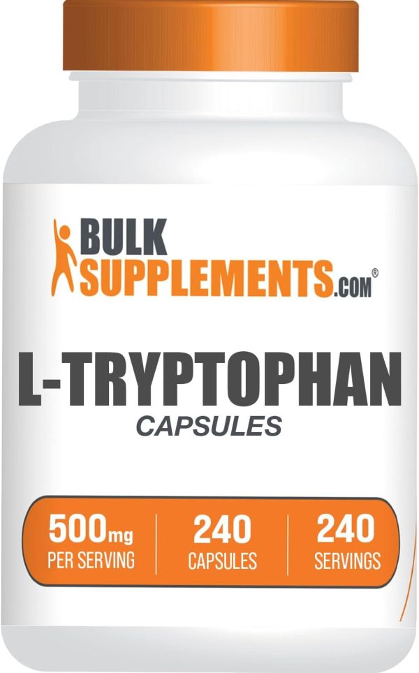 Triptofano L-tryptophan 500mg, 240 cápsulas
