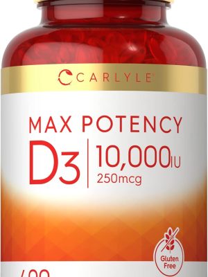 Vitamina D-3 10,000iu 250mcg 400 capsulas blandas